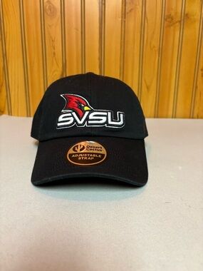 SVSU Cardinal Logo Black Baseball Cap - Desert Cactus